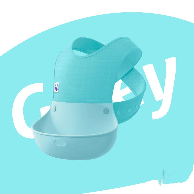 Silicone Baby Bib – Waterproof Meal Pocket, Detachable Style - Image 8