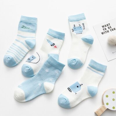 Cotton Baby Socks – Breathable, Unisex, Sizes 0-9 Years