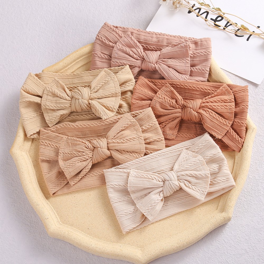 Nylon Bow Headband for Babies & Toddlers - Stretch Fit, Ages 0-8