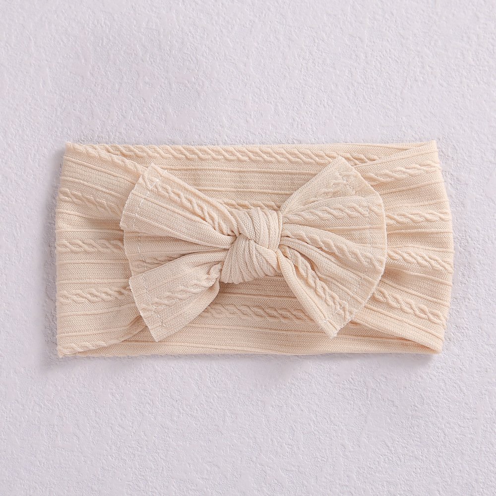 Nylon Bow Headband for Babies & Toddlers - Stretch Fit, Ages 0-8 - Image 3